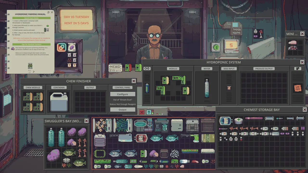 Probably Stolen crafting machines and storage layout